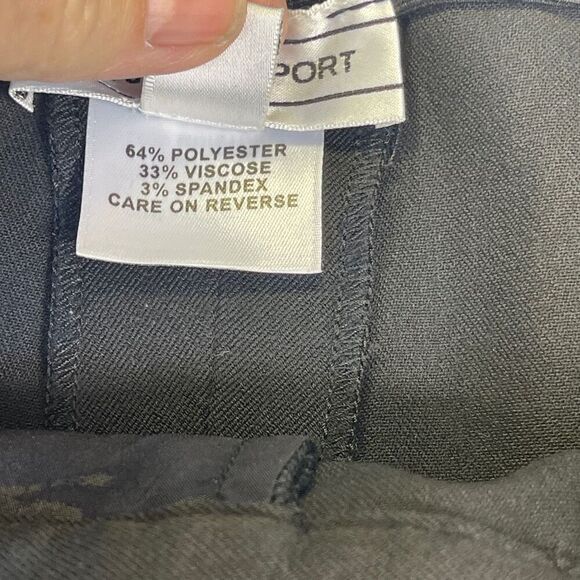 St. John Sport Black Fall 06 Basic Wide Leg High Waist Dress Pants Size Large - Picture 5 of 10